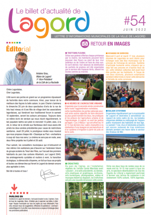 Billet d&#039;actualité n°54 (juin 2022)