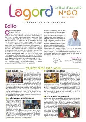 Billet d&#039;actualité n°60 - Janvier 2024
