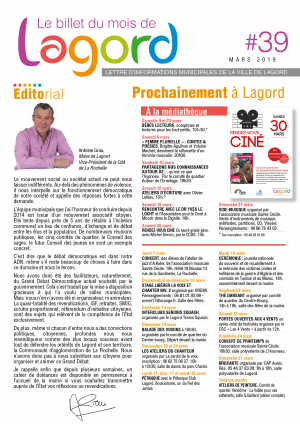 Billet du Mois n°39 : Mars 2019