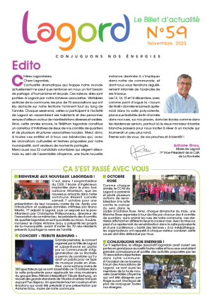 Billet d&#039;actualité n°59 - Novembre 2023