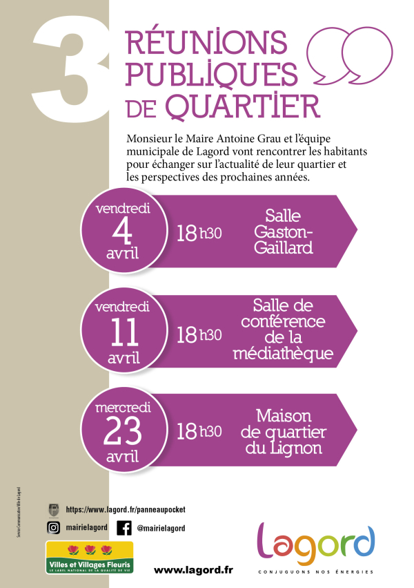 REUNIONS PUBLIQUES